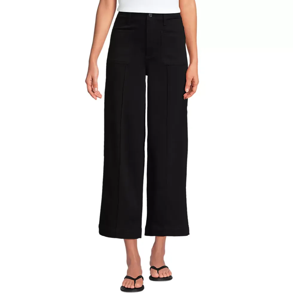 Women's Recover Denim High Rise Patch Pocket Extra Wide Leg Crop Jeans
