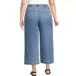 Women's Recover Denim High Rise Patch Pocket Extra Wide Leg Crop Jeans
