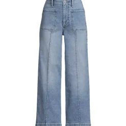 Women's Recover Denim High Rise Patch Pocket Extra Wide Leg Crop Jeans