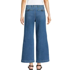 Women's Recover Denim Mid Rise Wide Leg Ankle Jeans