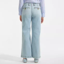 Women's Recover Denim Mid Rise Wide Leg Ankle Jeans