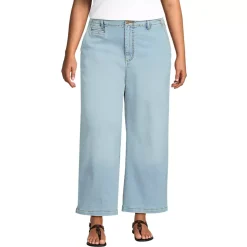 Women's Recover Denim Mid Rise Wide Leg Ankle Jeans