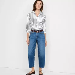 Women's Recover High Rise Barrel Leg Ankle Jeans