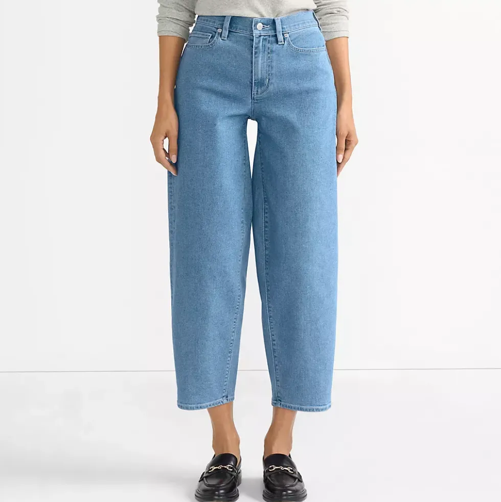 Women's Recover High Rise Barrel Leg Ankle Jeans