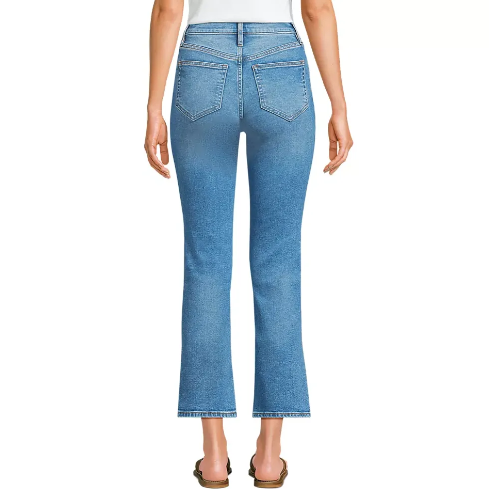 Women's Recover High Rise Button Front Kick Flare Crop Jeans