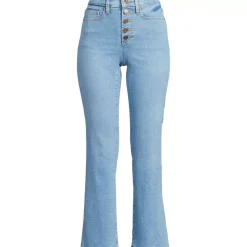 Women's Recover High Rise Button Front Kick Flare Crop Jeans