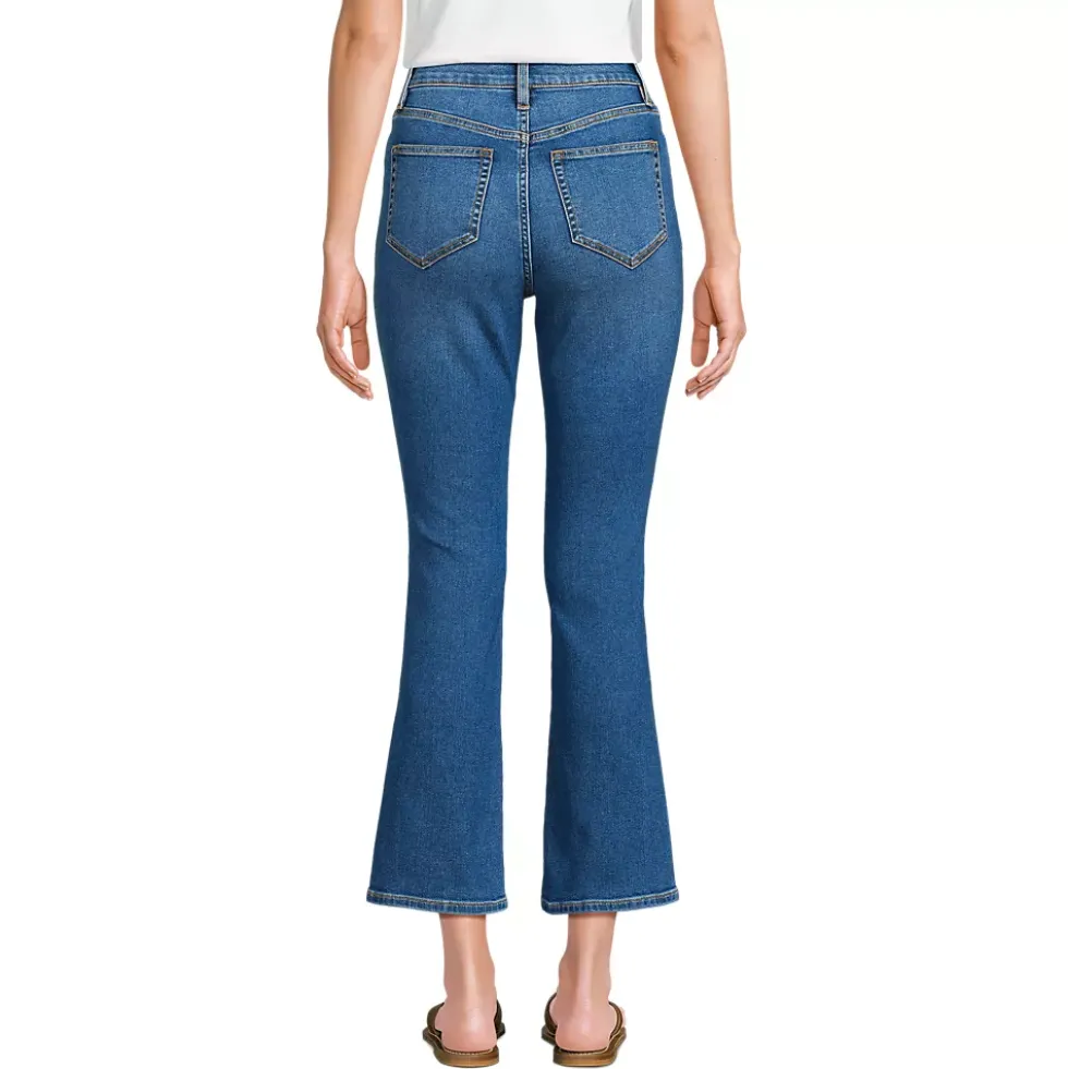 Women's Recover High Rise Button Front Kick Flare Crop Jeans