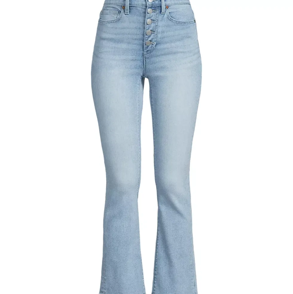 Women's Recover High Rise Button Front Kick Flare Crop Jeans