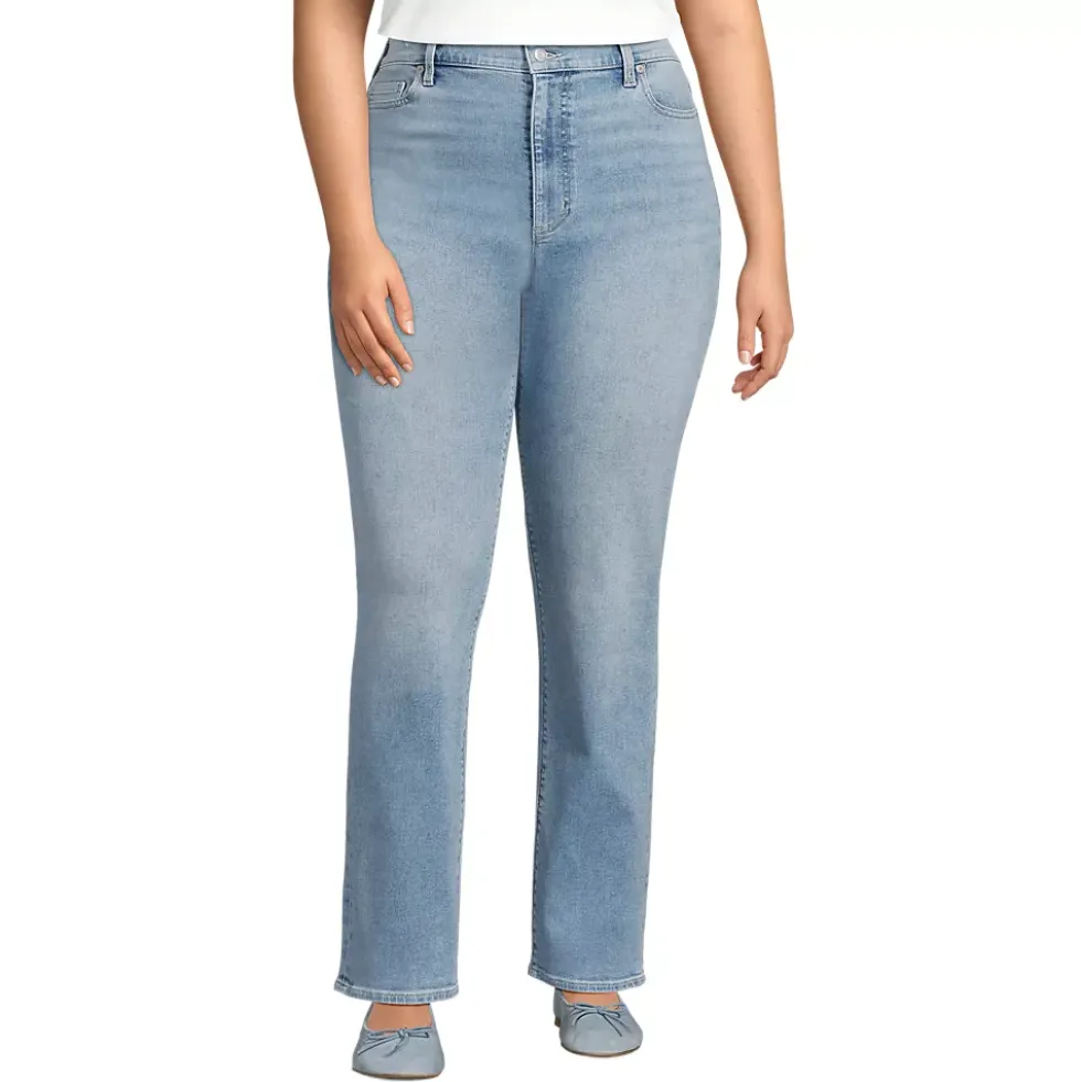 Women's Recover High Rise Straight Leg Blue Jeans