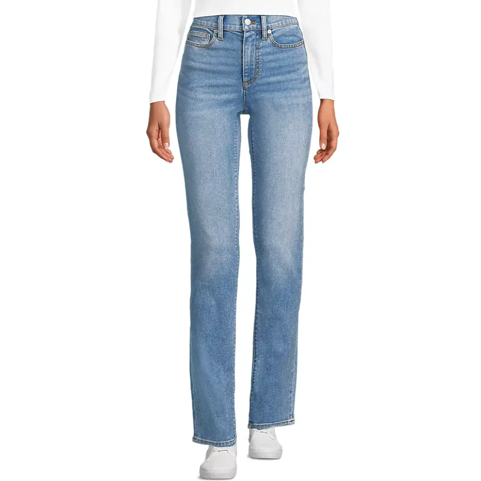 Women's Recover High Rise Straight Leg Blue Jeans