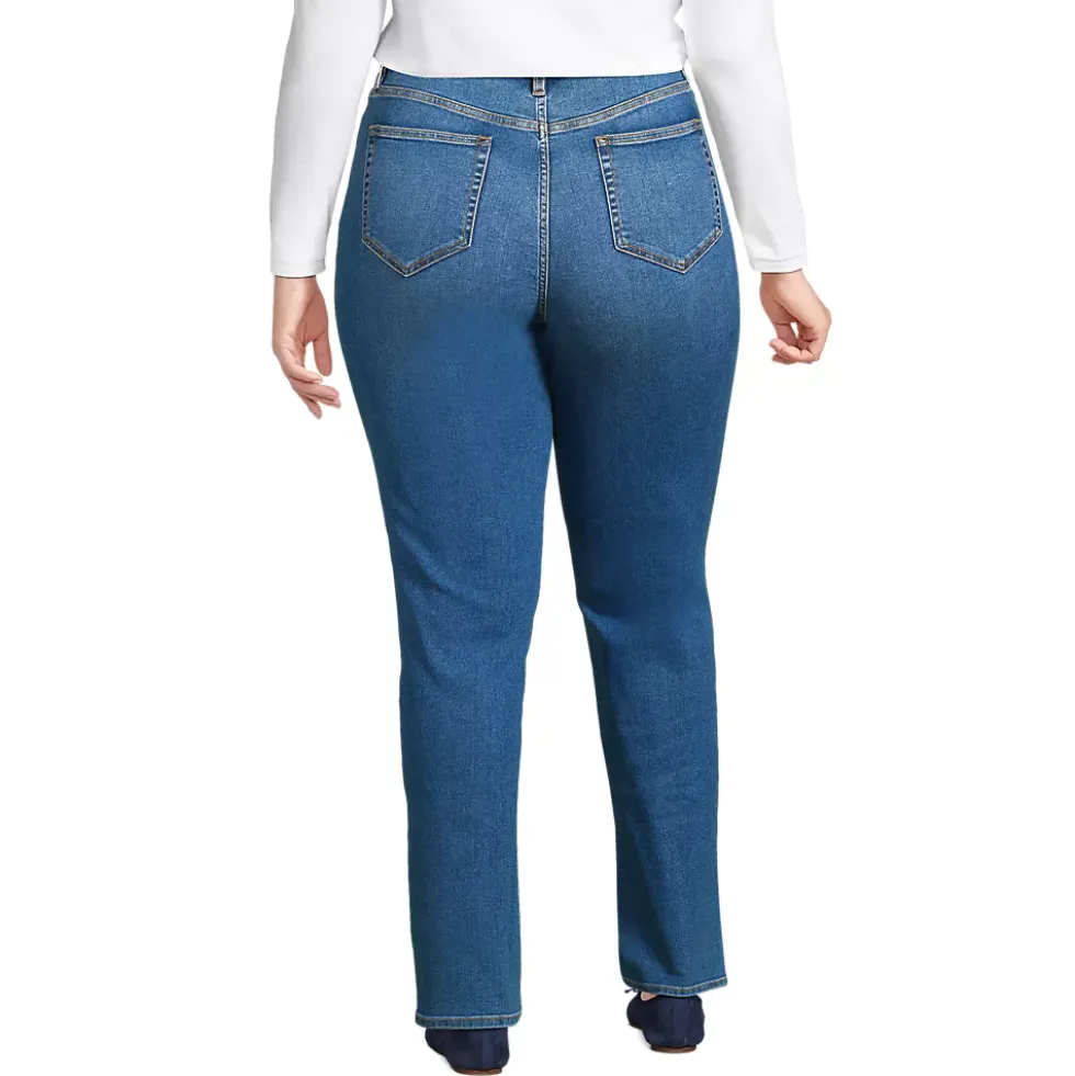 Women's Recover High Rise Straight Leg Blue Jeans