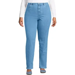 Women's Recover High Rise Straight Leg Blue Jeans