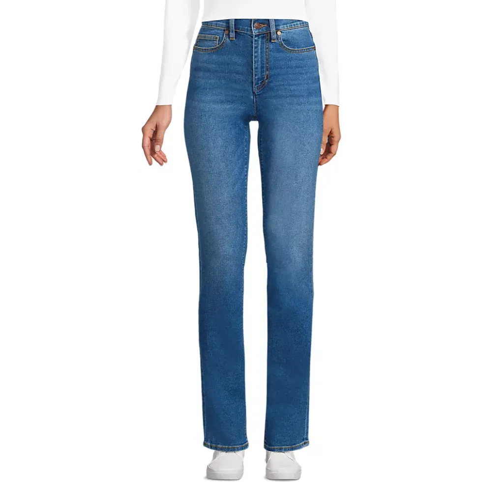 Women's Recover High Rise Straight Leg Blue Jeans