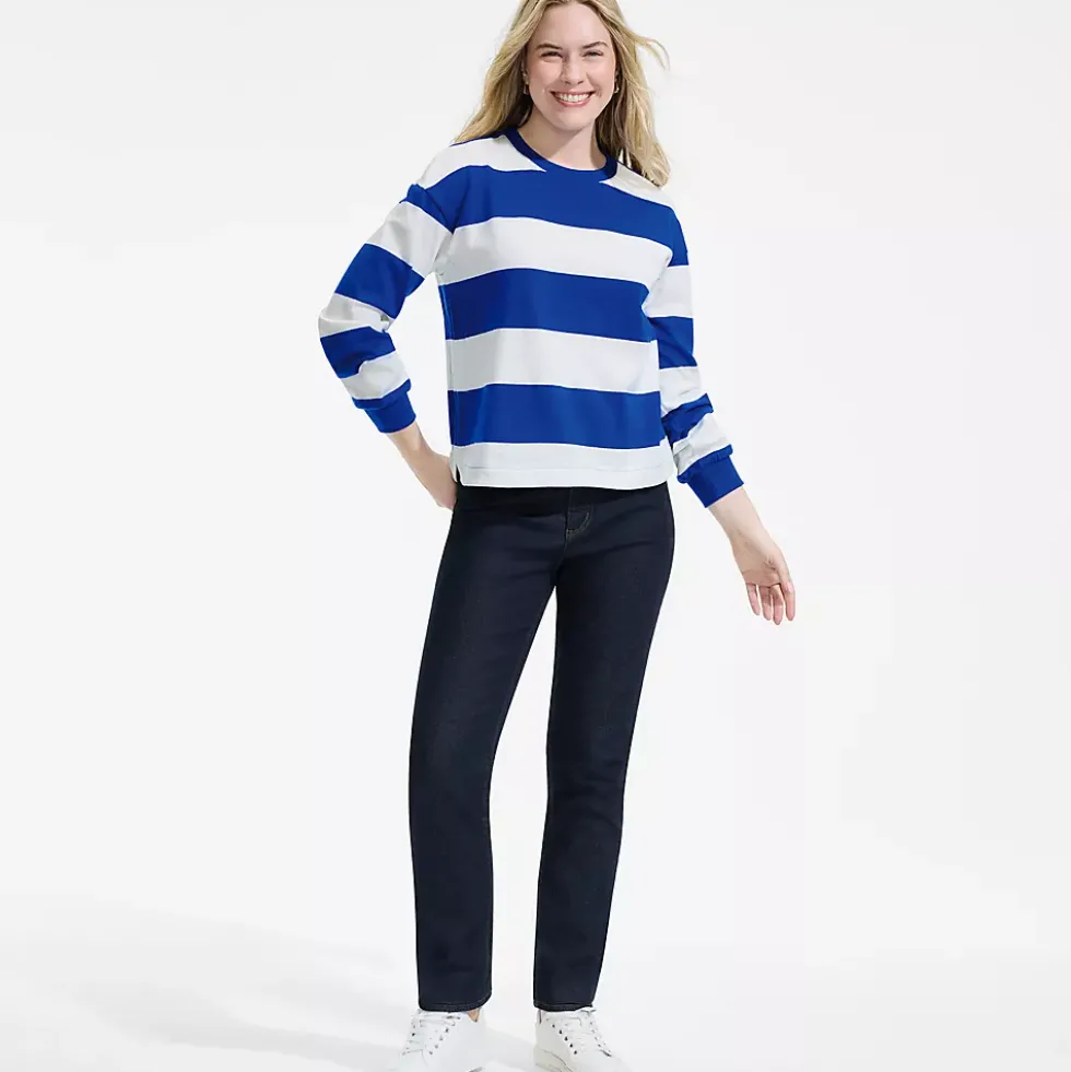 Women's Recover High Rise Straight Leg Blue Jeans