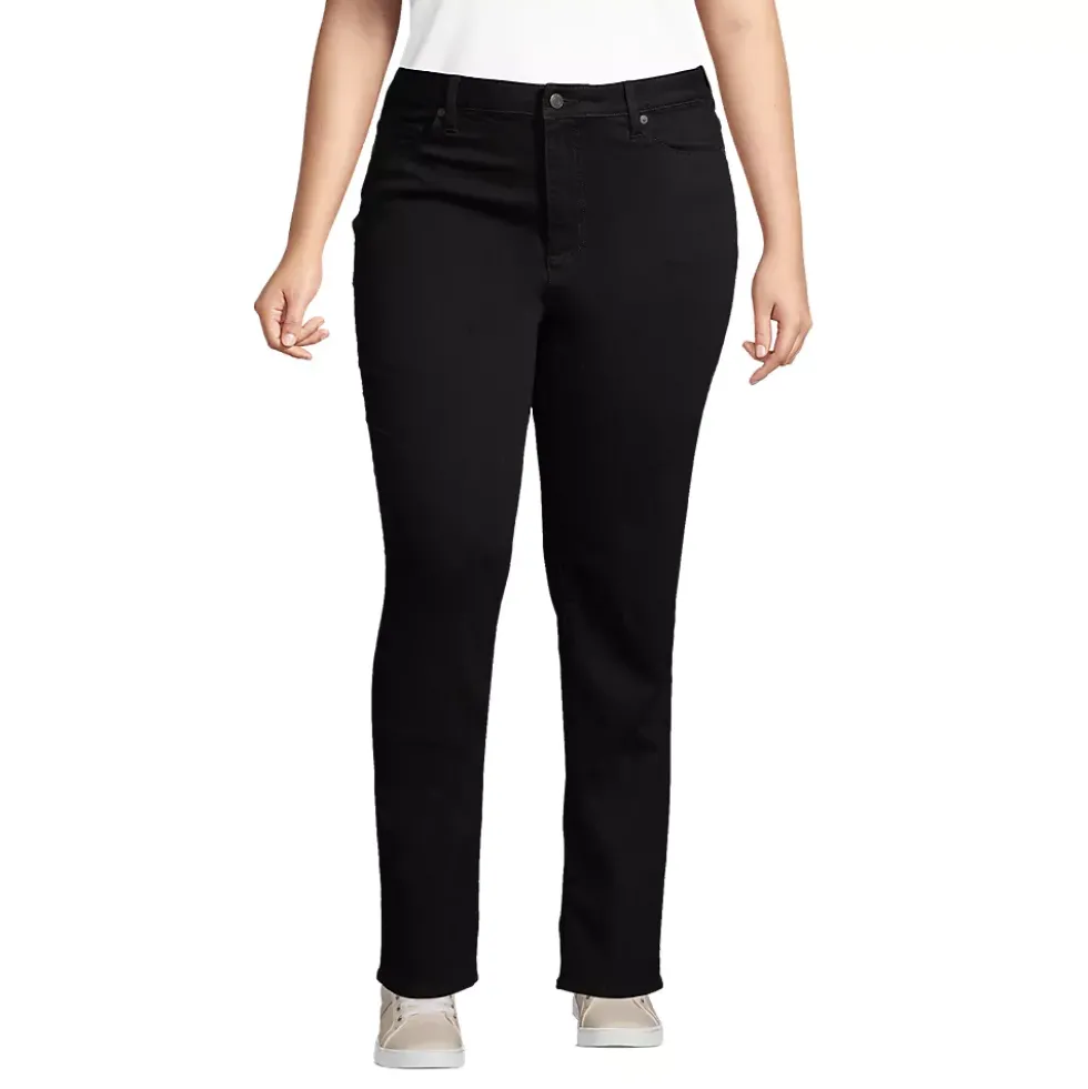 Women's Recover Mid Rise Straight Leg Blue Jeans