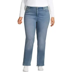 Women's Recover Mid Rise Straight Leg Blue Jeans