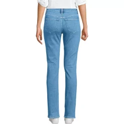 Women's Recover Mid Rise Straight Leg Blue Jeans