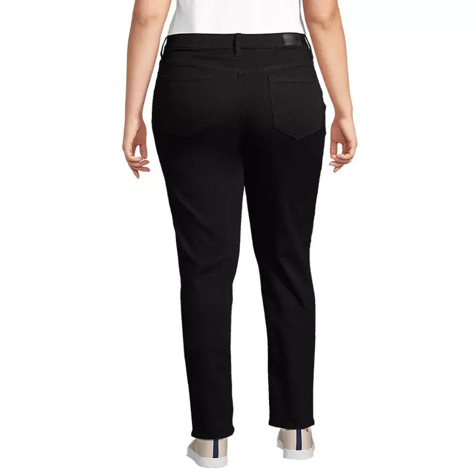 Women's Recover Mid Rise Straight Leg Blue Jeans