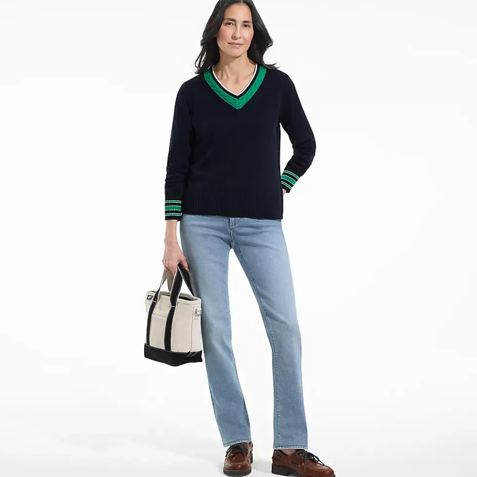 Women's Recover Mid Rise Straight Leg Blue Jeans