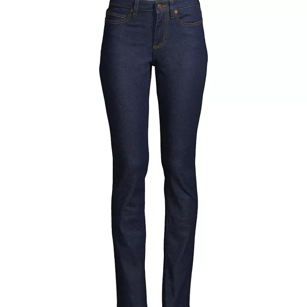 Women's Recover Mid Rise Straight Leg Blue Jeans
