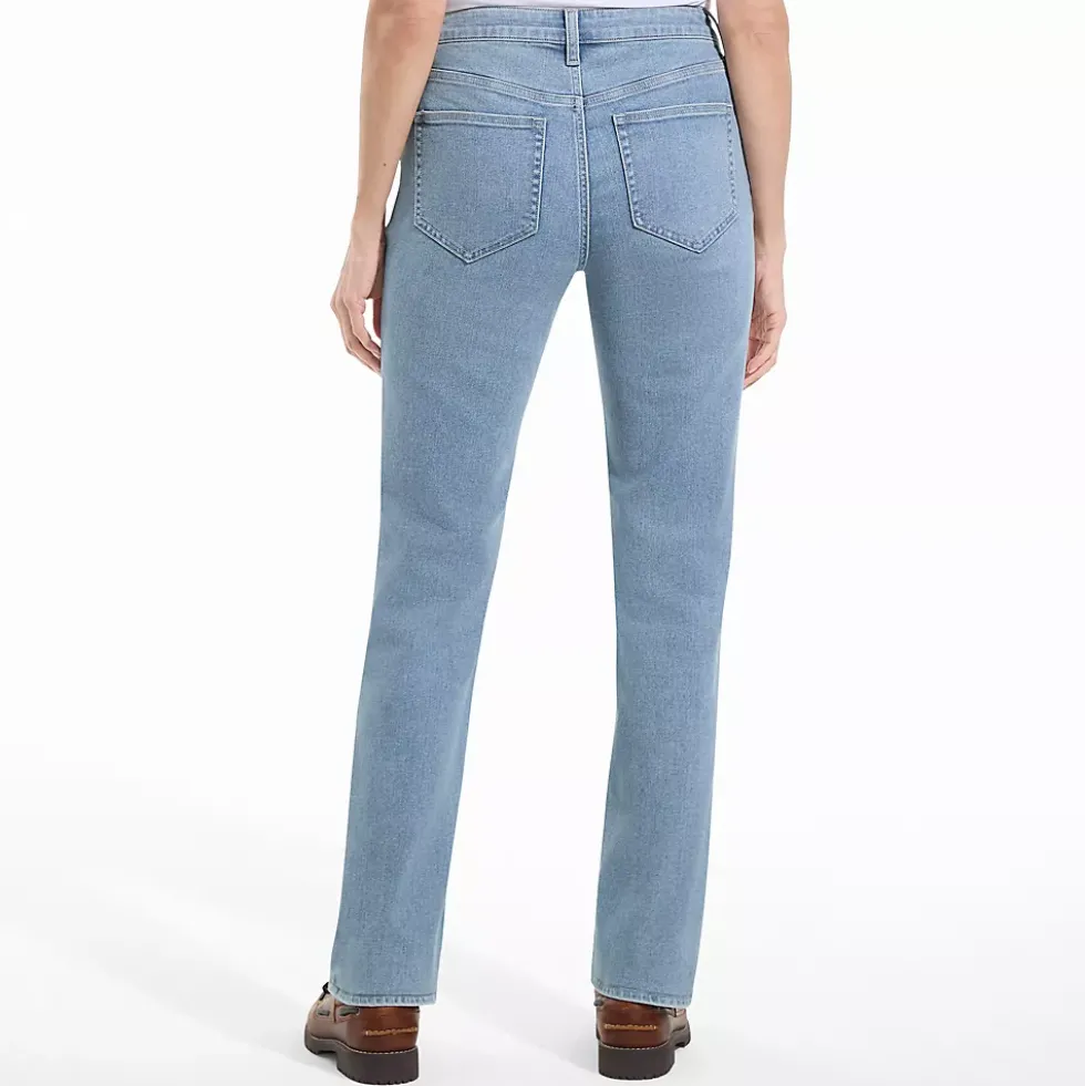 Women's Recover Mid Rise Straight Leg Blue Jeans