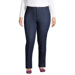 Women's Recover Mid Rise Straight Leg Blue Jeans