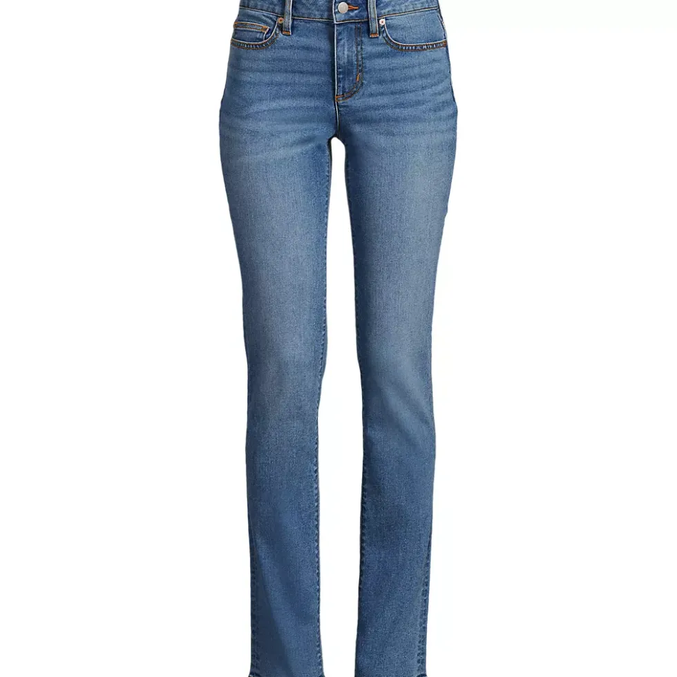 Women's Recover Mid Rise Straight Leg Blue Jeans