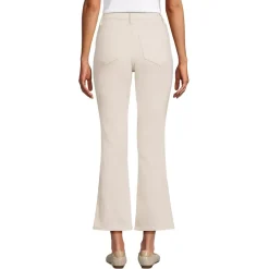 Women's Recycled Denim High Rise Button Front Kick Flare Crop Jeans