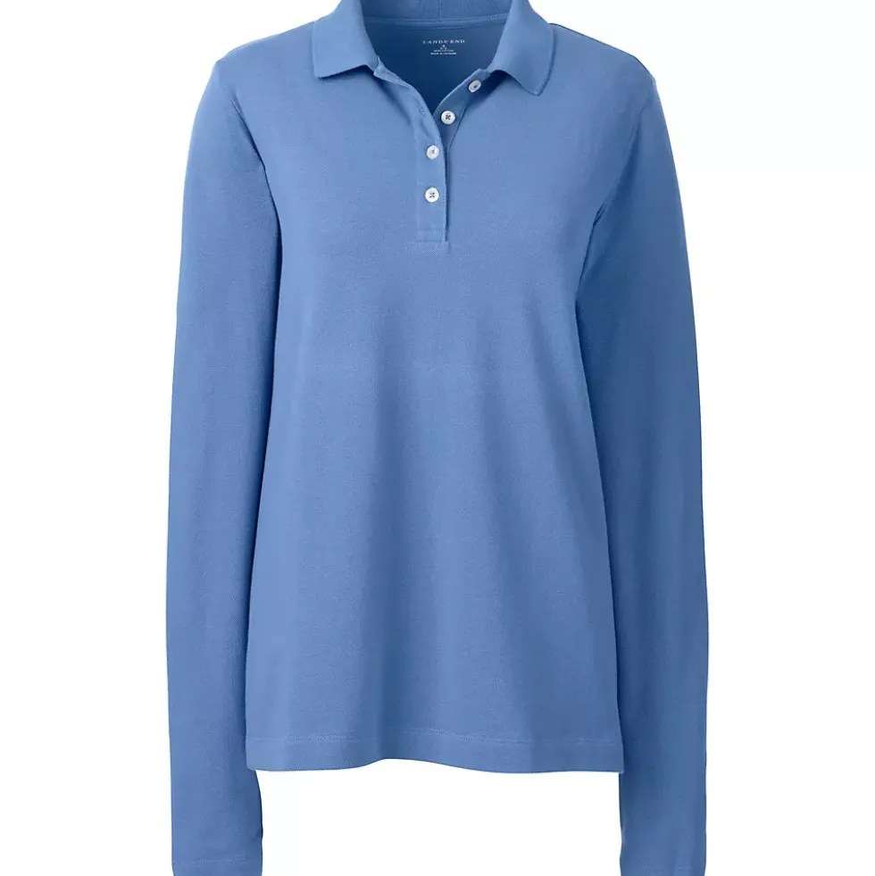 Women's Regular Long Sleeve Mesh Polo