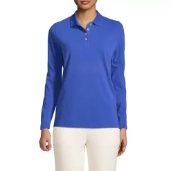 Women's Regular Long Sleeve Mesh Polo