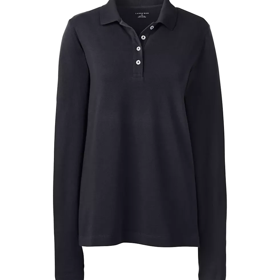 Women's Regular Long Sleeve Mesh Polo