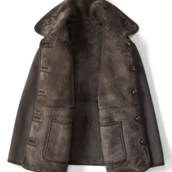 Women's Reversible Faux Shearling Fleece Button Front Coat