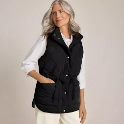 Women's Reversible Quilted Sherpa Fleece Vest