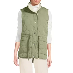 Women's Reversible Quilted Sherpa Fleece Vest