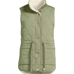 Women's Reversible Quilted Sherpa Fleece Vest