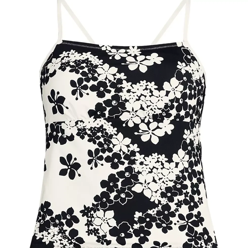 Women's Reversible Scoop Neck Tie Back Tankini Swimsuit Top