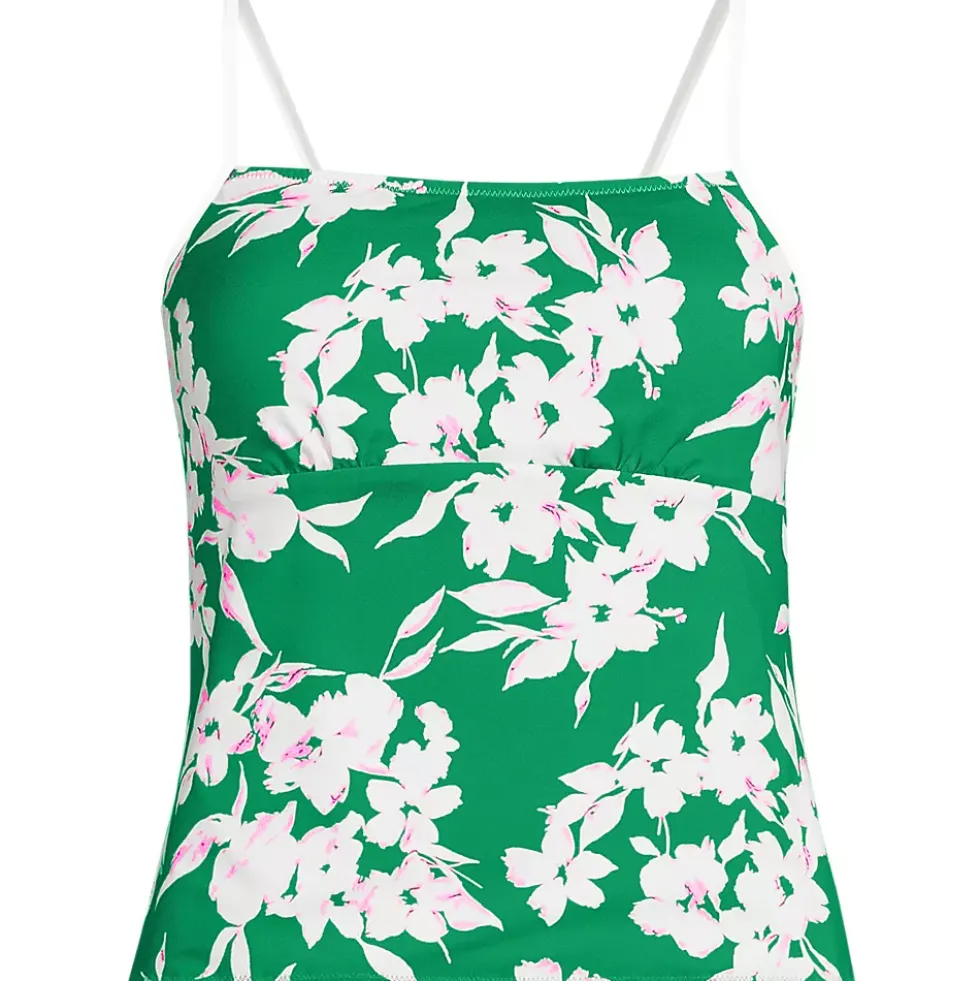 Women's Reversible Scoop Neck Tie Back Tankini Swimsuit Top