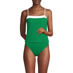 Women's Reversible Scoop Neck Tie Back Tankini Swimsuit Top