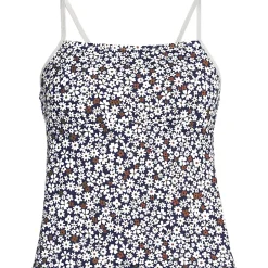 Women's Reversible Scoop Neck Tie Back Tankini Swimsuit Top