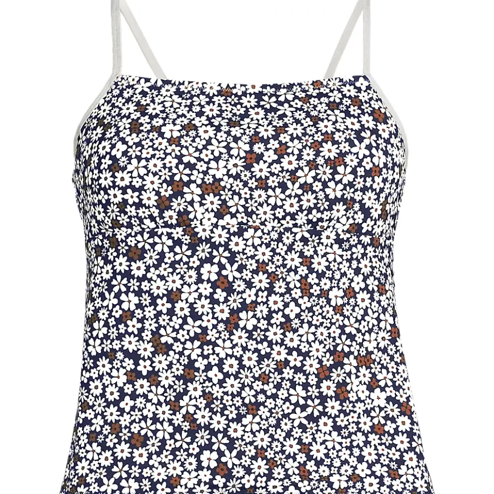 Women's Reversible Scoop Neck Tie Back Tankini Swimsuit Top