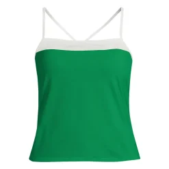 Women's Reversible Scoop Neck Tie Back Tankini Swimsuit Top