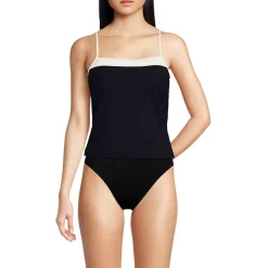 Women's Reversible Scoop Neck Tie Back Tankini Swimsuit Top
