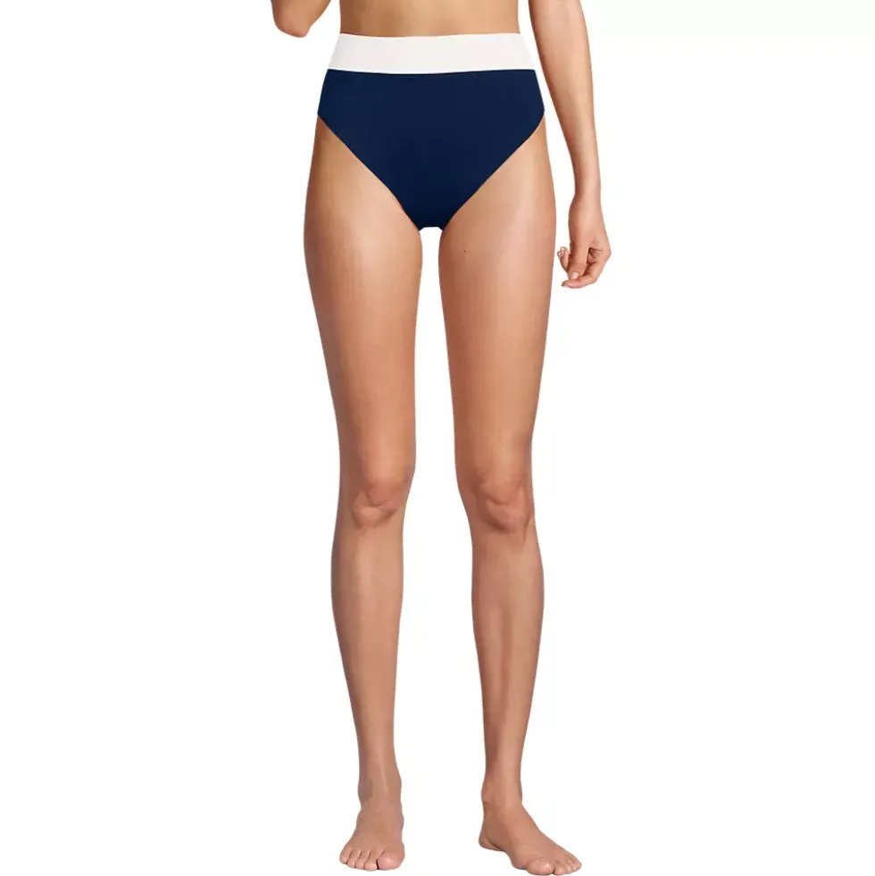 Women's Reversible Ultra High Leg High Waisted Bikini Swim Bottoms