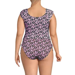 Women's Ruched Cap Sleeve Midkini Top