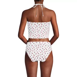 Womens Ruched Halter Midkini Top