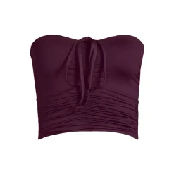 Womens Ruched Halter Midkini Top