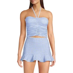 Womens Ruched Halter Midkini Top