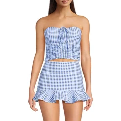 Womens Ruched Halter Midkini Top