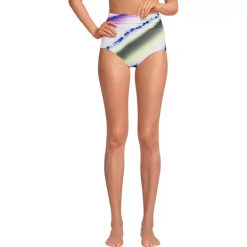 Women's Ruched High Waisted Full Coverage Bikini Bottoms