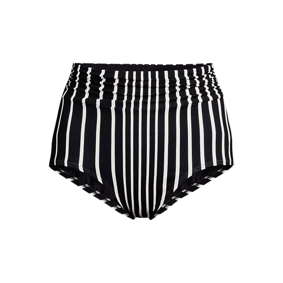 Women's Ruched High Waisted Full Coverage Bikini Bottoms